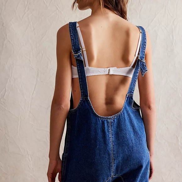 Free People High Roller Denim Overalls - Picture 3 of 6